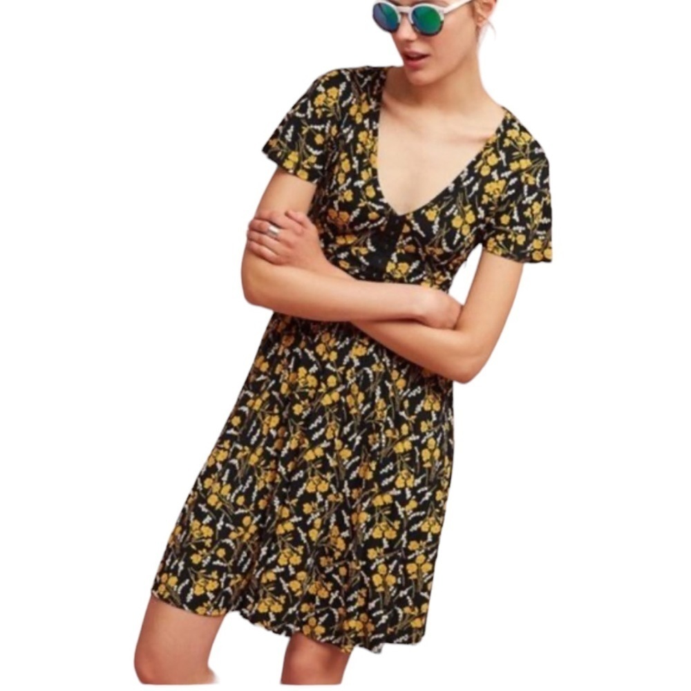 Maeve (Anthropologie) Paris floral fit & flare dress XS excellent condition